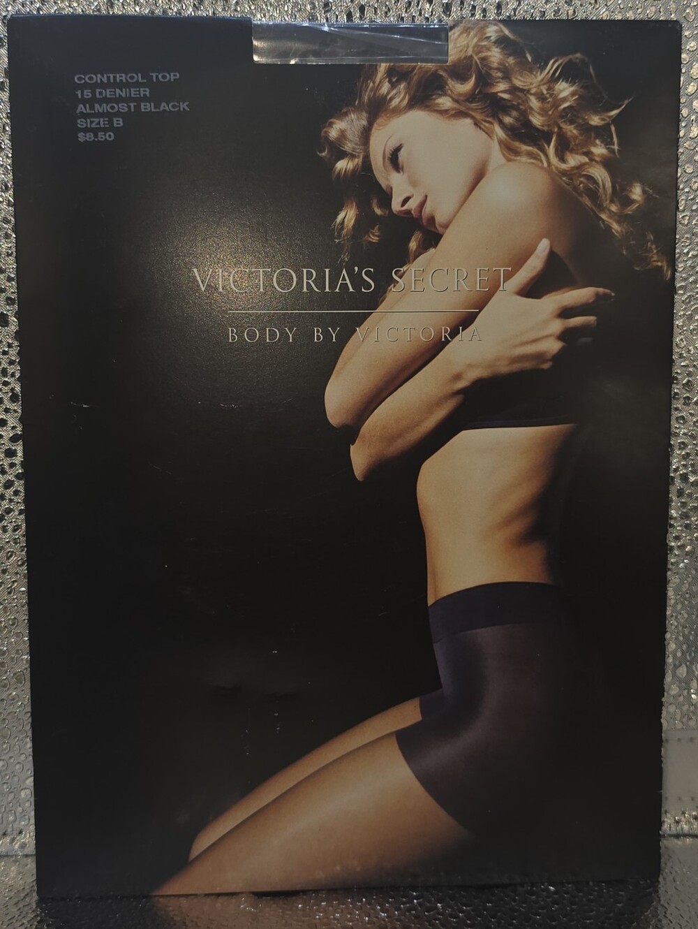 Victoria's Secret Body By Victoria Control Top Size B 15 Denier ALMOST BLACK